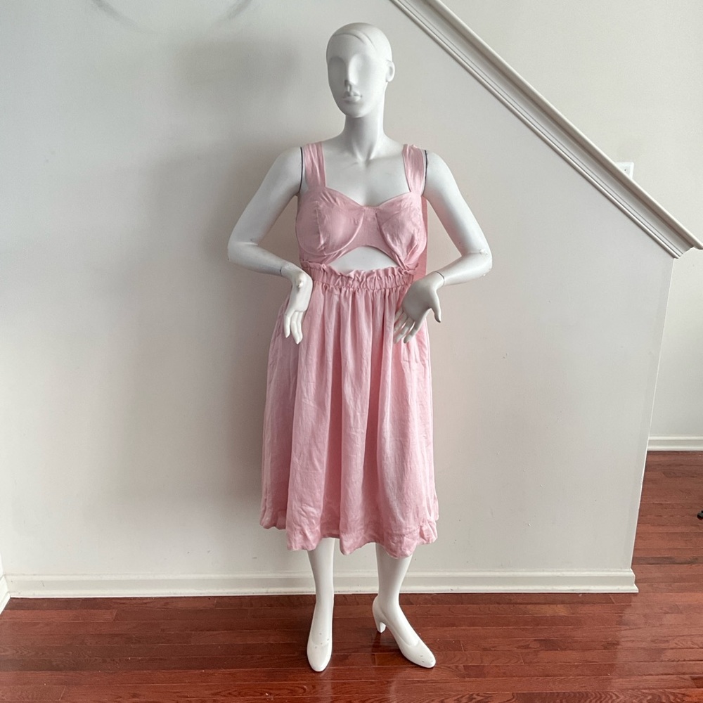 Eloquii X Melissa Mercedes Elegant Midi Dress Pink 16 - Picture 10 of 12